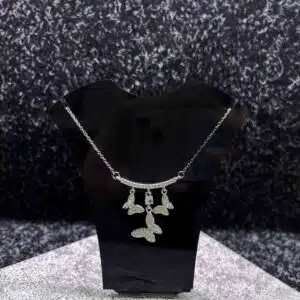 گردنبند زنانه استیل مدل پروانه کد (2663)