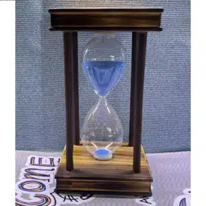 ساعت شنی شیشه ای چوبی کد (4869)