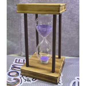 ساعت شنی شیشه ای چوبی کد (4869)
