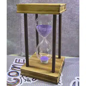 ساعت شنی شیشه ای چوبی کد (4869)