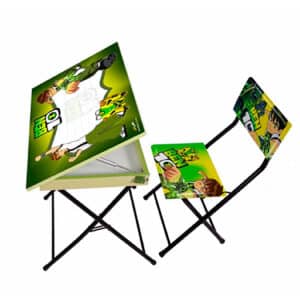 میز تحریر باکس دار و صندلی تاشو طرح های پسرانه کد (1524)