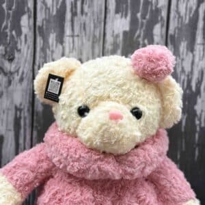 عروسک خرس 55 سانتی لباس دار طرح گل رز کد (8023)