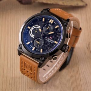 ساعت مچی مردانه بند چرمی نیوی فورس کد (8054)