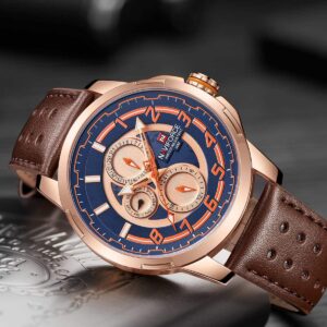 ساعت مچی مردانه بند چرمی نیوی فورس کد (8056)