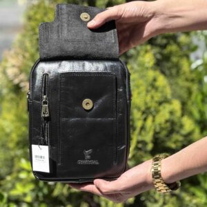 کیف دوشی چرم طبیعی چرمسال کد (7790)