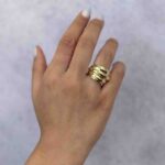 انگشتر استیل طلایی کد (3745)