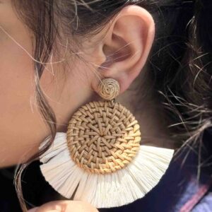 گوشواره ترند کنفی حصیری کد (8756)