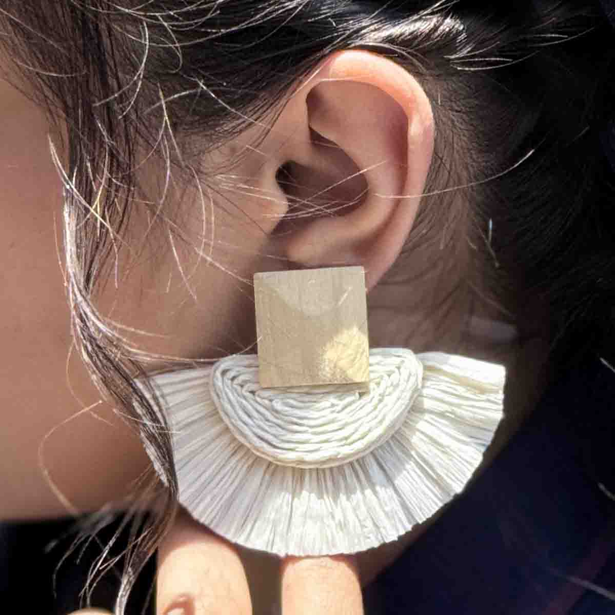 گوشواره ترند کنفی حصیری کد (8758)