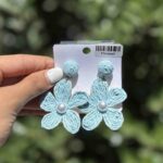گوشواره ترند کنفی طرح گل کد (8760)