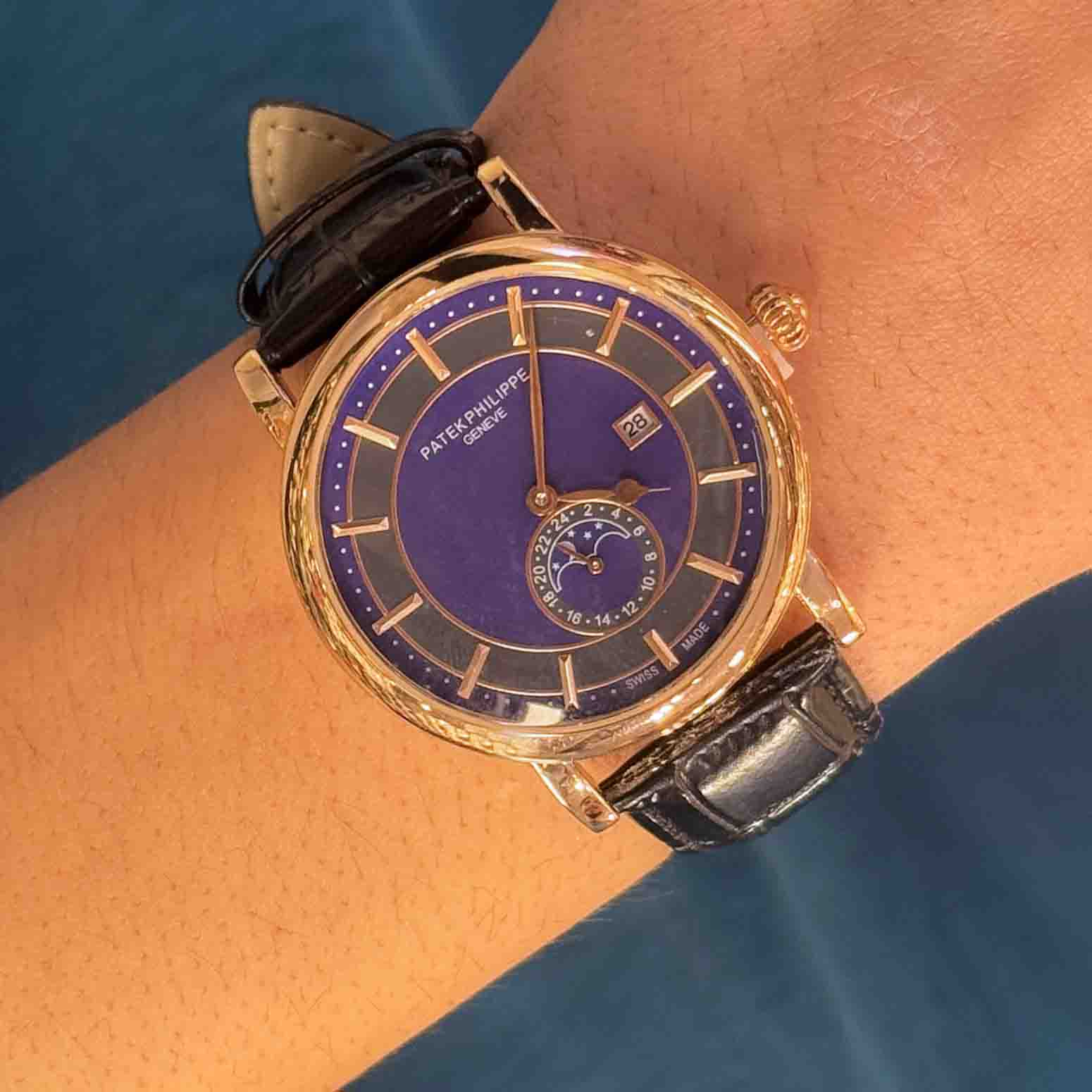 ساعت مچی مردانه بند چرمی PATEK PHILIPPE کد (8088)