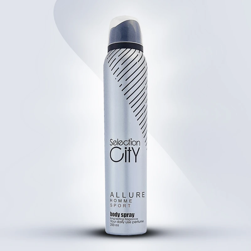 اسپری خوشبوکننده بدن مردانه سلکشن سیتی مدل Allure homme sport حجم 200 میلی لیتر کد (8530)