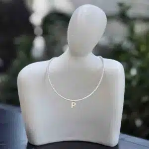 گردنبند پلاک حرف P کد (8560)