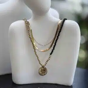 گردنبند پلاک طرح چشم نظر کد (8569)