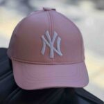 کلاه آفتابی کتان NY صورتی کد (4041)